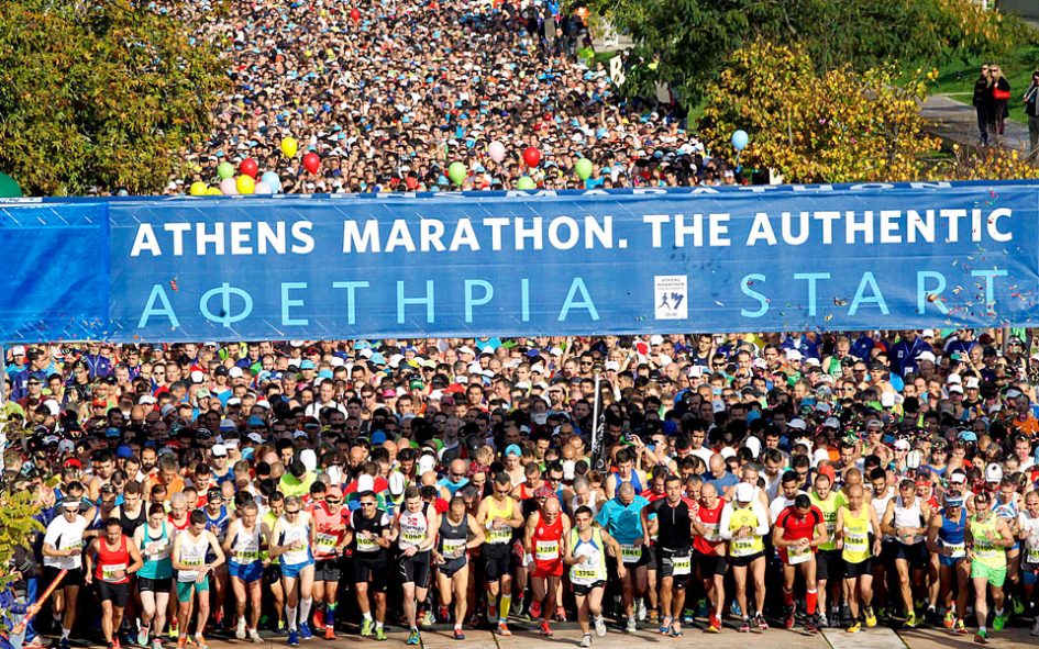 Athens marathon start