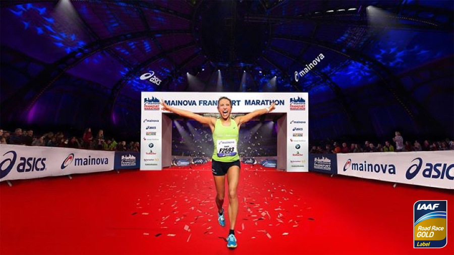 Frankfurt marathon finish