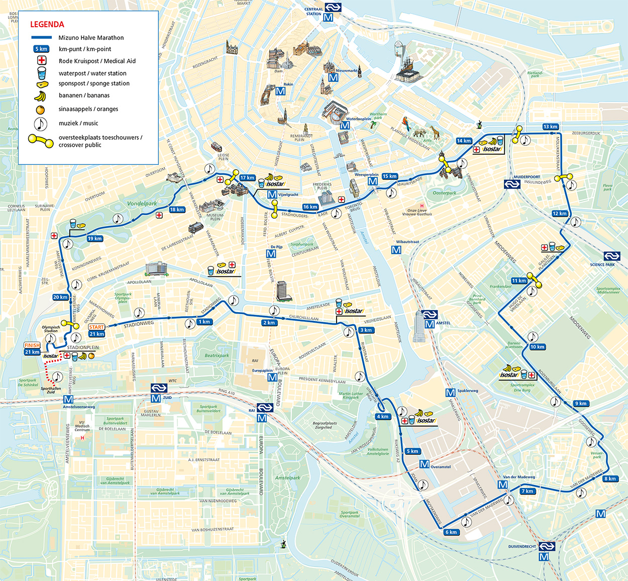 Ongekend 44-й Амстердамский марафон и полумарафон (TCS Amsterdam Marathon ZT-32