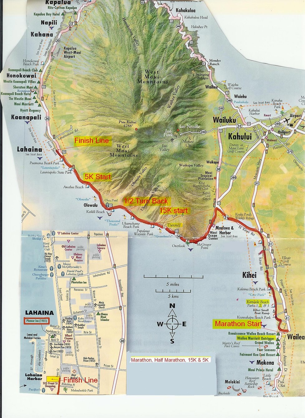 16th Maui Oceanfront Marathon and Half Marathon 2024. Maui, Hawaii, USA