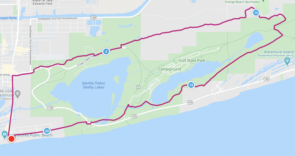 Course of the Big Beach Half Marathon 2022