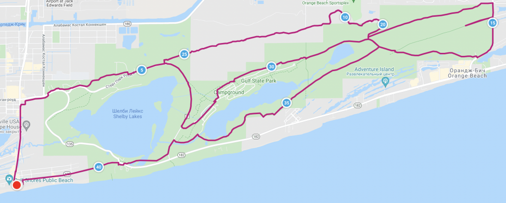Course of the Big Beach Marathon 2022