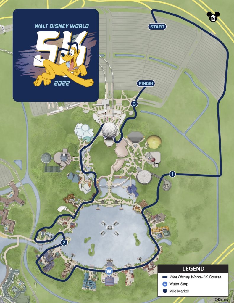 Course of the 5km Race, Walt Disney World® Marathon Weekend 2022