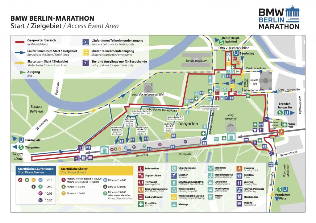 Start and finish area, Berlin Marathon (BMW Berlin-Marathon) 2023