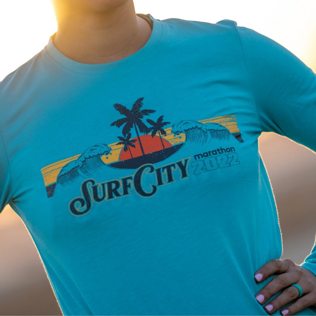 Surf City Marathon and Half Marathon 2022 Event T-shirt