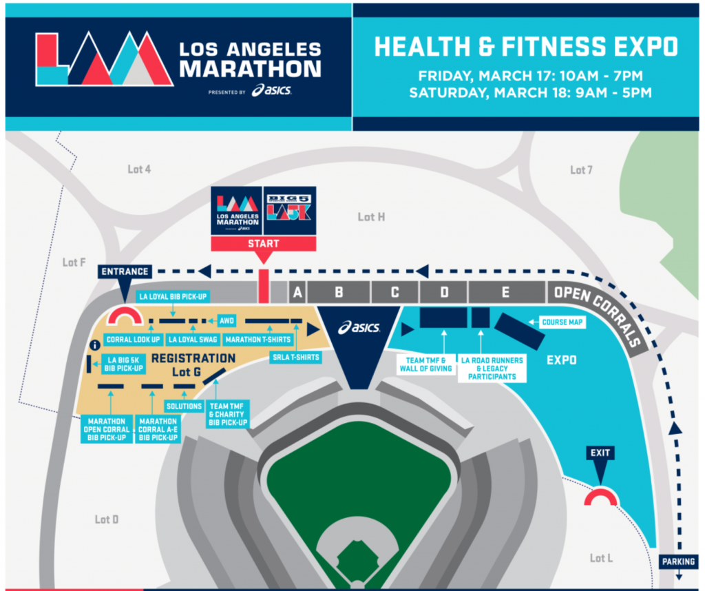 Los Angeles Marathon 2023 Health & Fitness Expo map