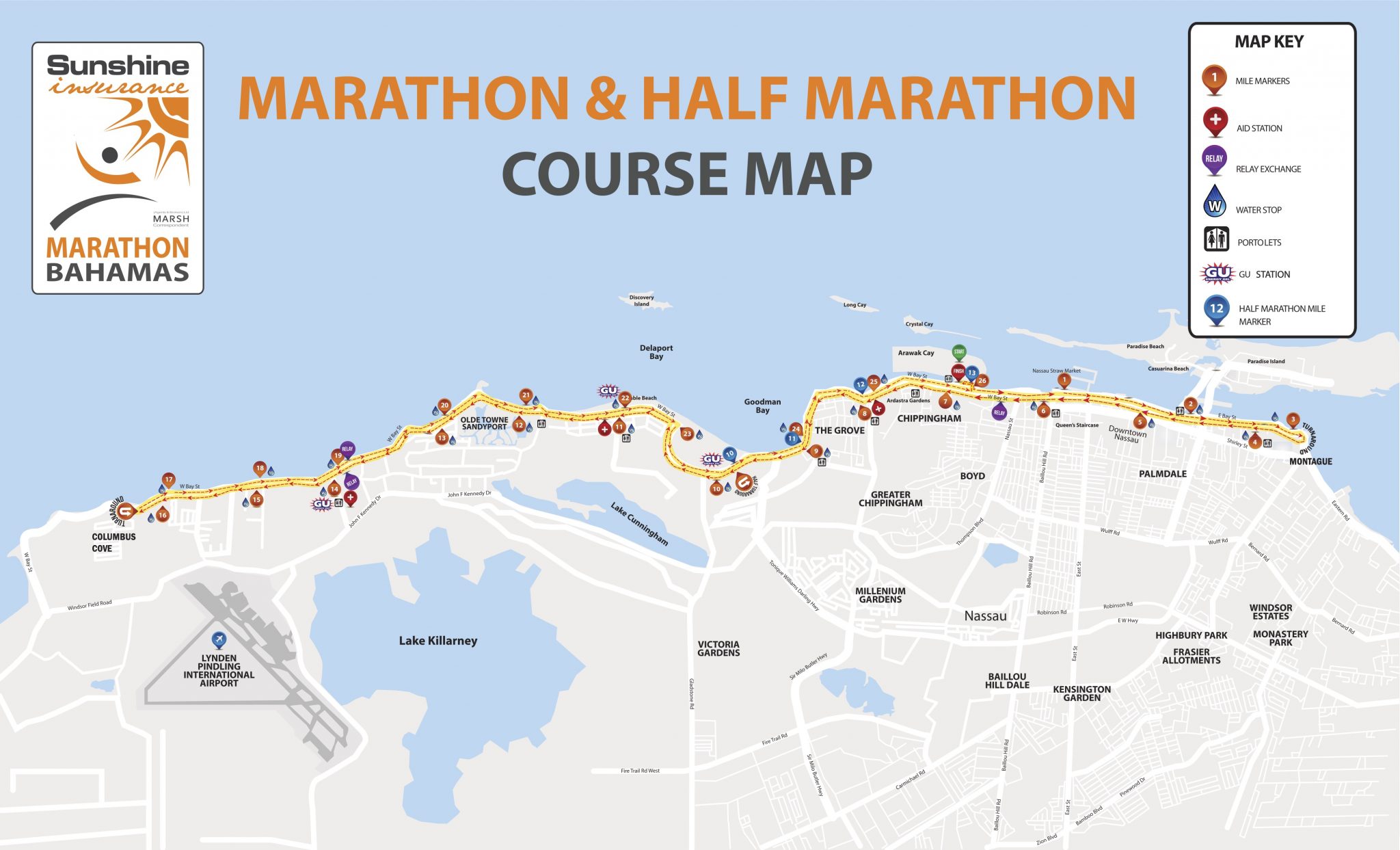 12th Bahamas Marathon and Half Marathon 2024. Nassau, The Bahamas
